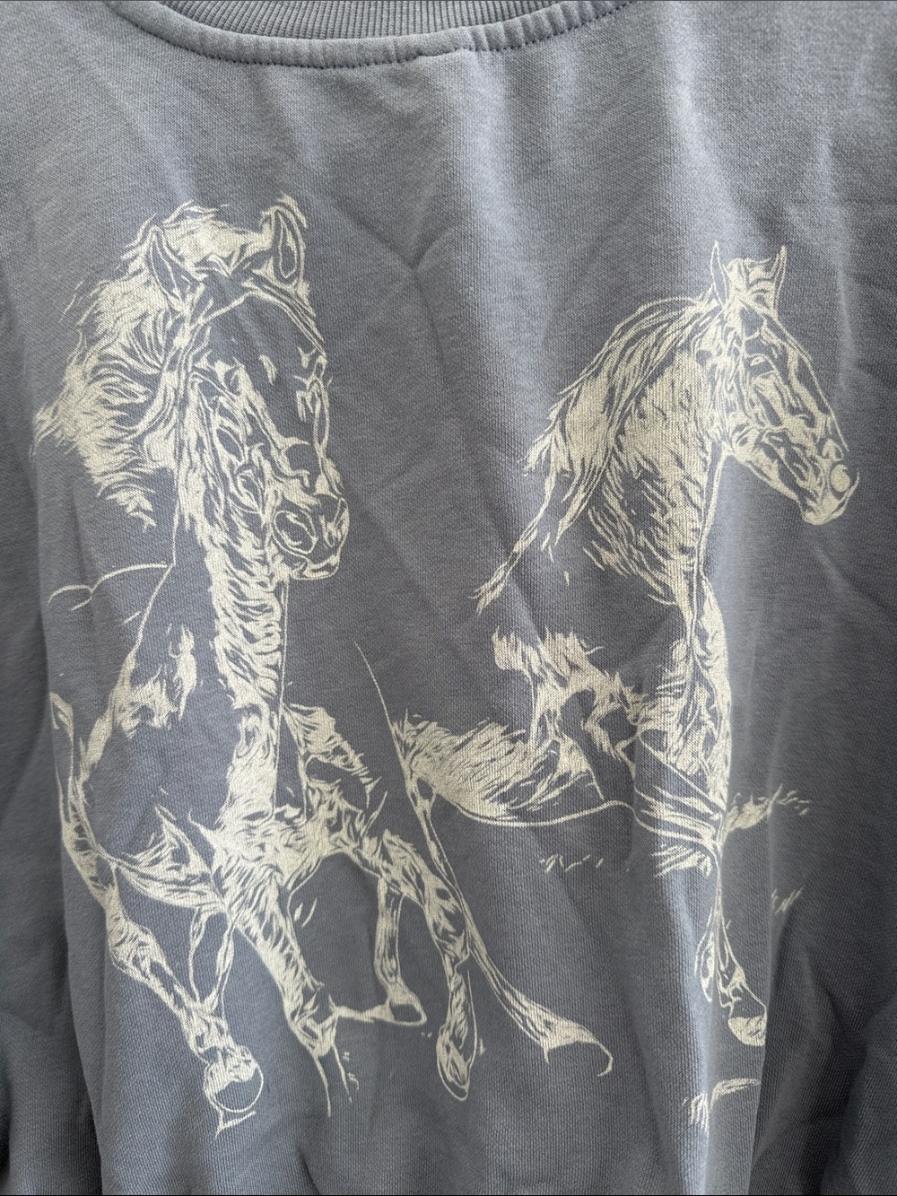 Divided Gray Cropped Crewneck Sweatshirt sz xl